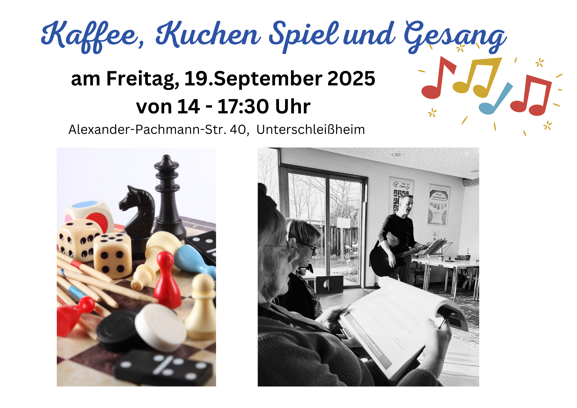 Kaffee, Kuchen, Spiel und Gesang
